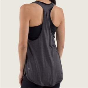 Lululemon 105 F Singlet Tank Heathered Dark Grey